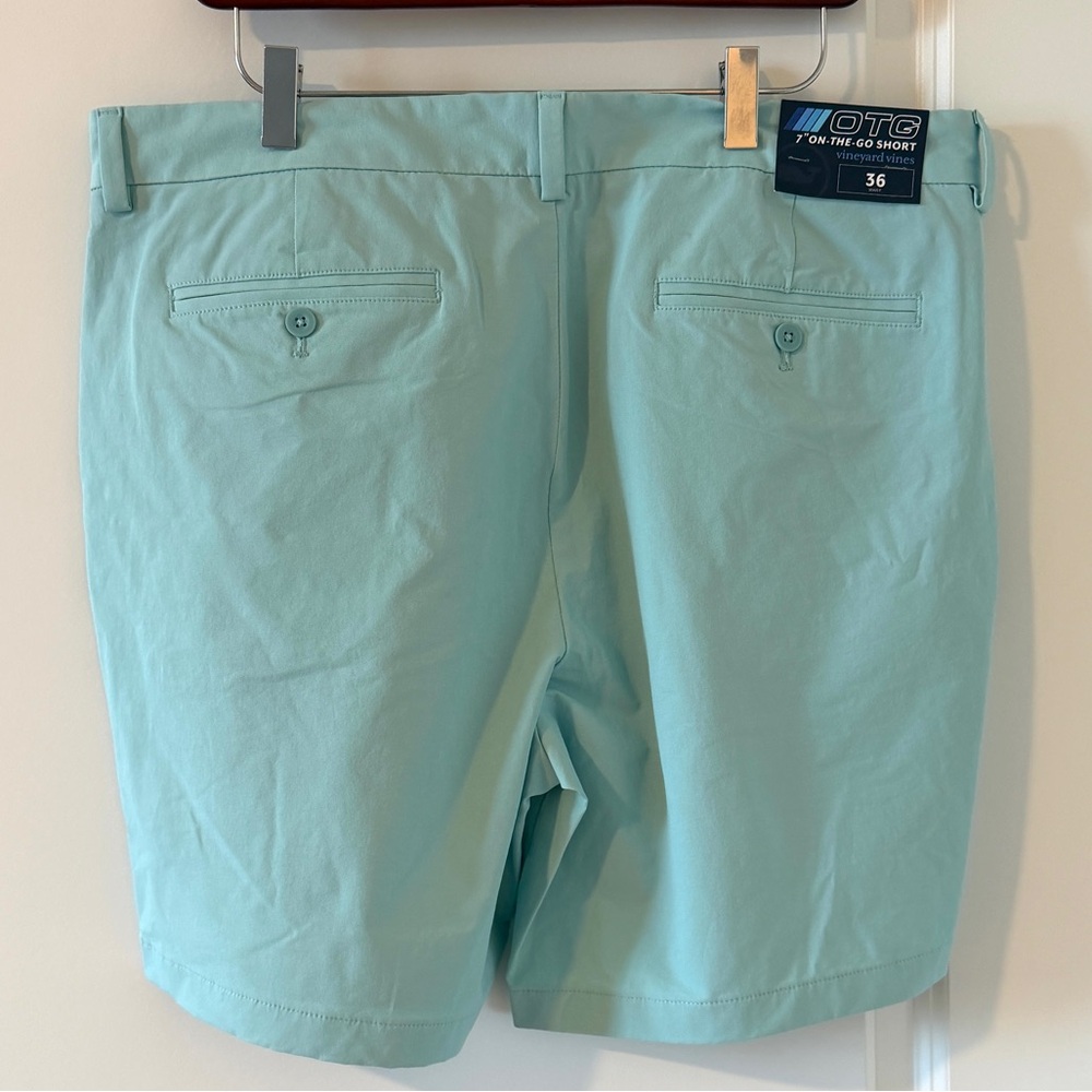 Vineyard Vines OTG Performance Shorts sz 36 Aqua Haze NWT - Picture 5 of 5